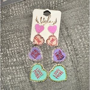 NWT Valentines Earrings
